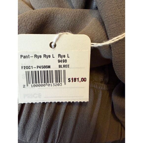 Eileen Fisher Silk Double-Crepe Tapered Ankle Pant Women’s Large in Rye NWT - Picture 7 of 8